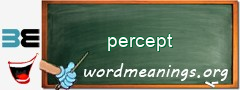 WordMeaning blackboard for percept